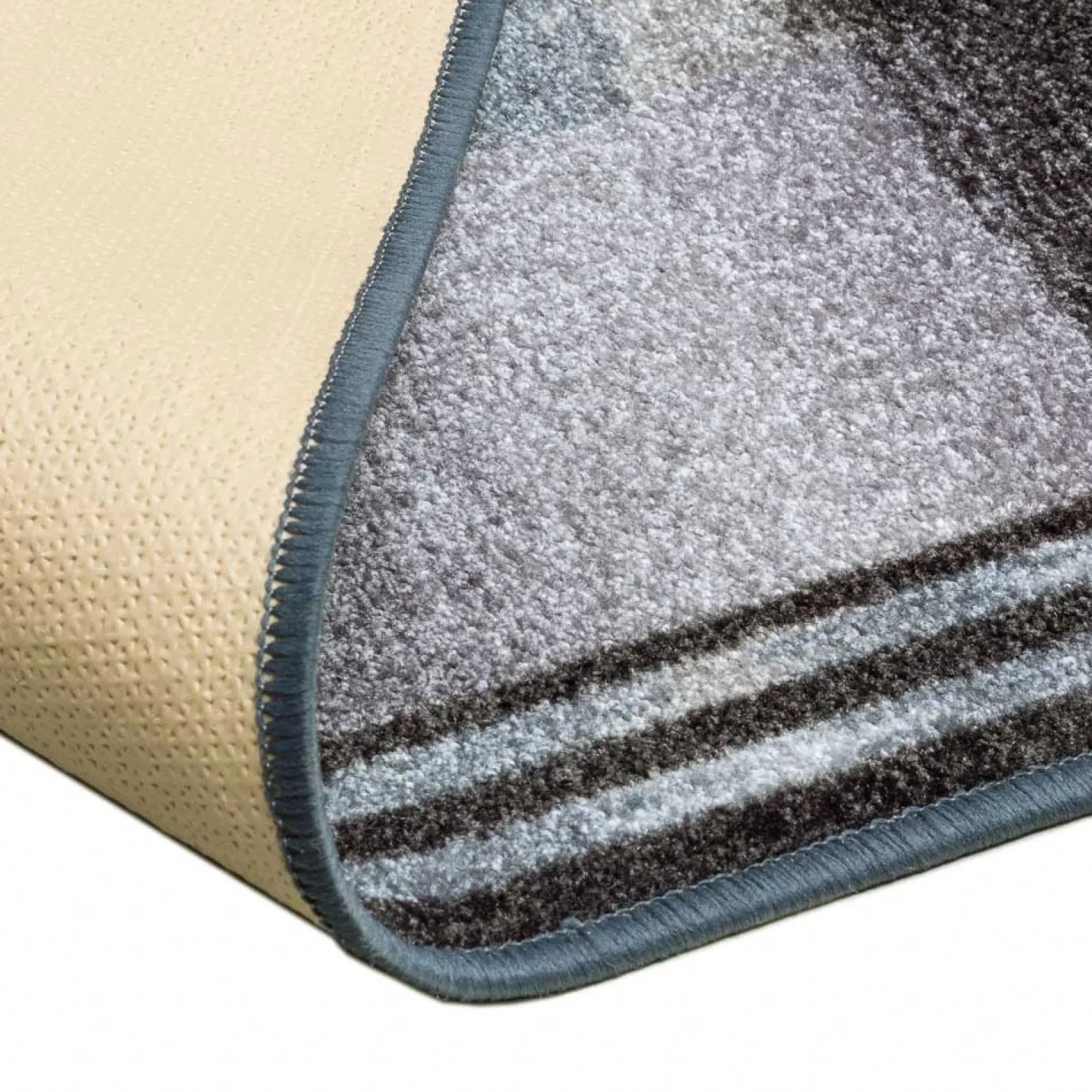 Teppichläufer Läufer Ikat Muster grau blau 67cm Breite