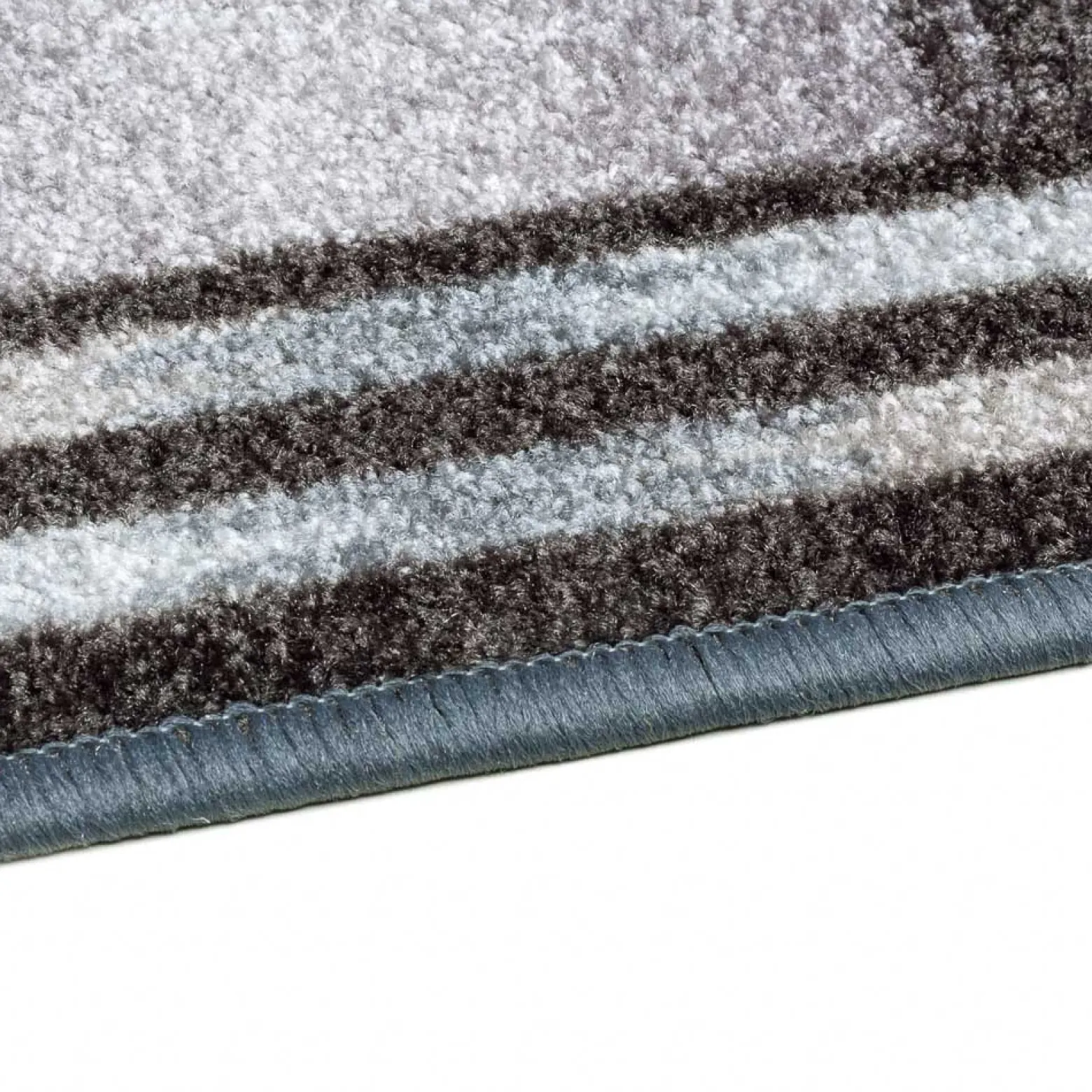 Teppichläufer Läufer Ikat Muster grau blau 67cm Breite