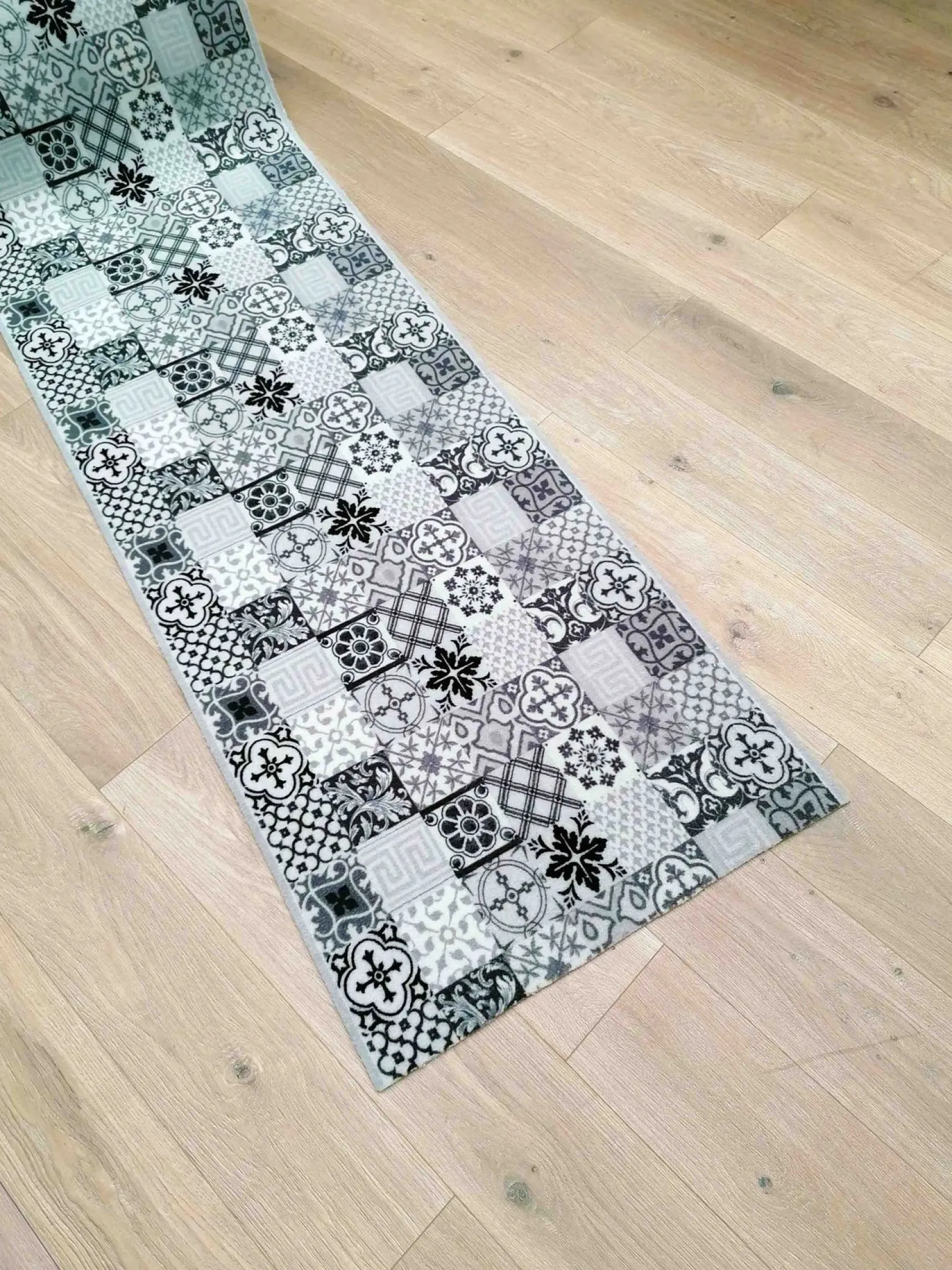 Teppichläufer Teppich Kachel Fliesen Mosaik | waschbar