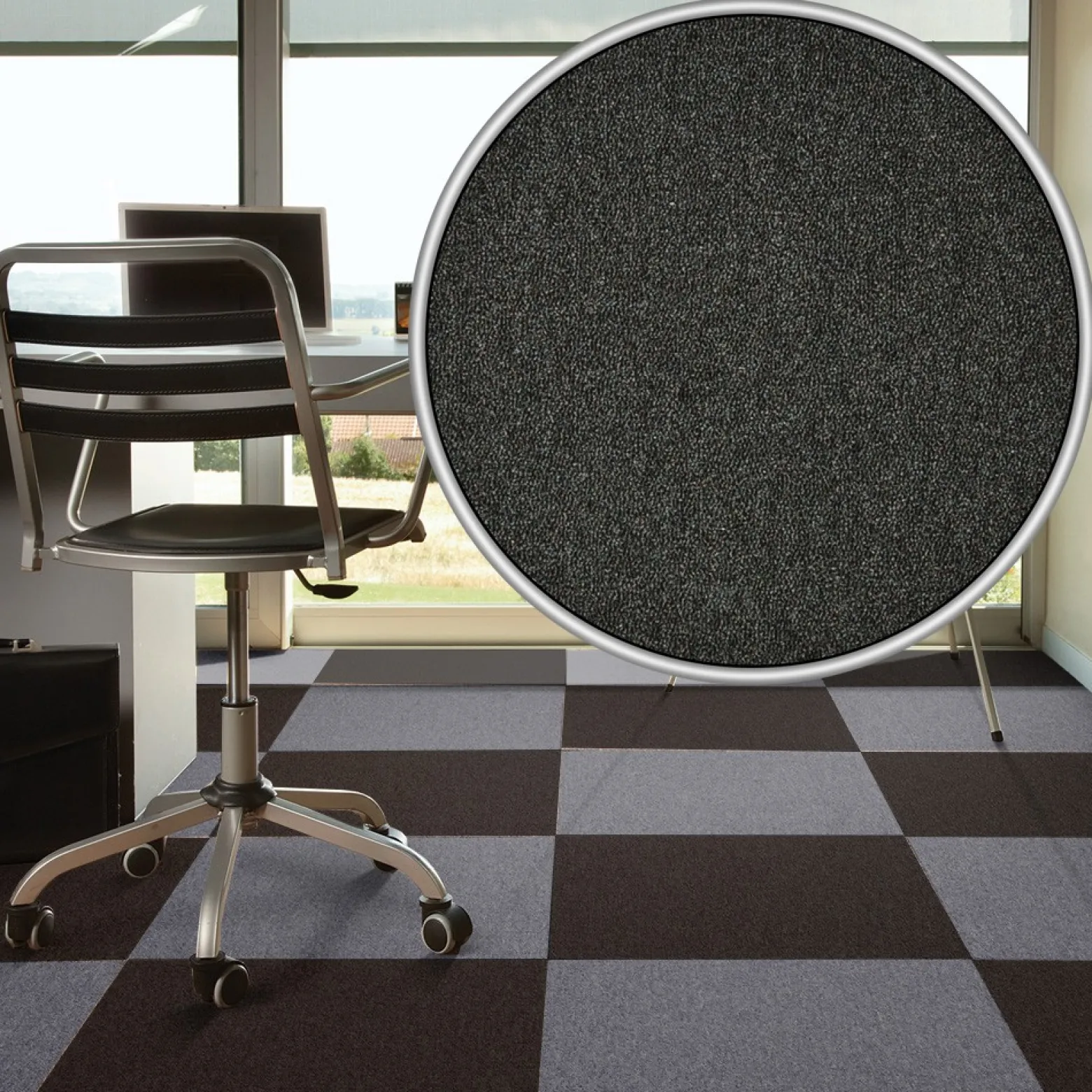 Teppichplatte Diva schwarz 50x50 cm | billigerluxus.de