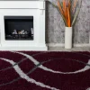 Teppich Shaggy Portofino Hochflor 200x290cm violett grau