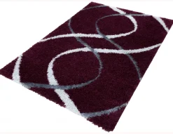Teppich Shaggy Portofino Hochflor 200x290cm violett grau