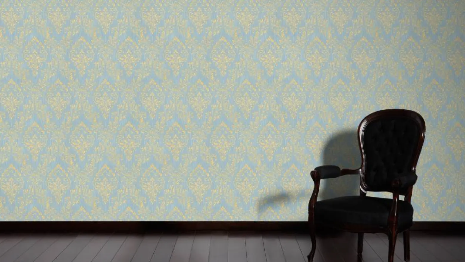 Textiltapete Barock hellblau gold Architects Paper 30659-5