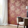 Textiltapete Blumen hellrot gold Architects Paper 30657-6