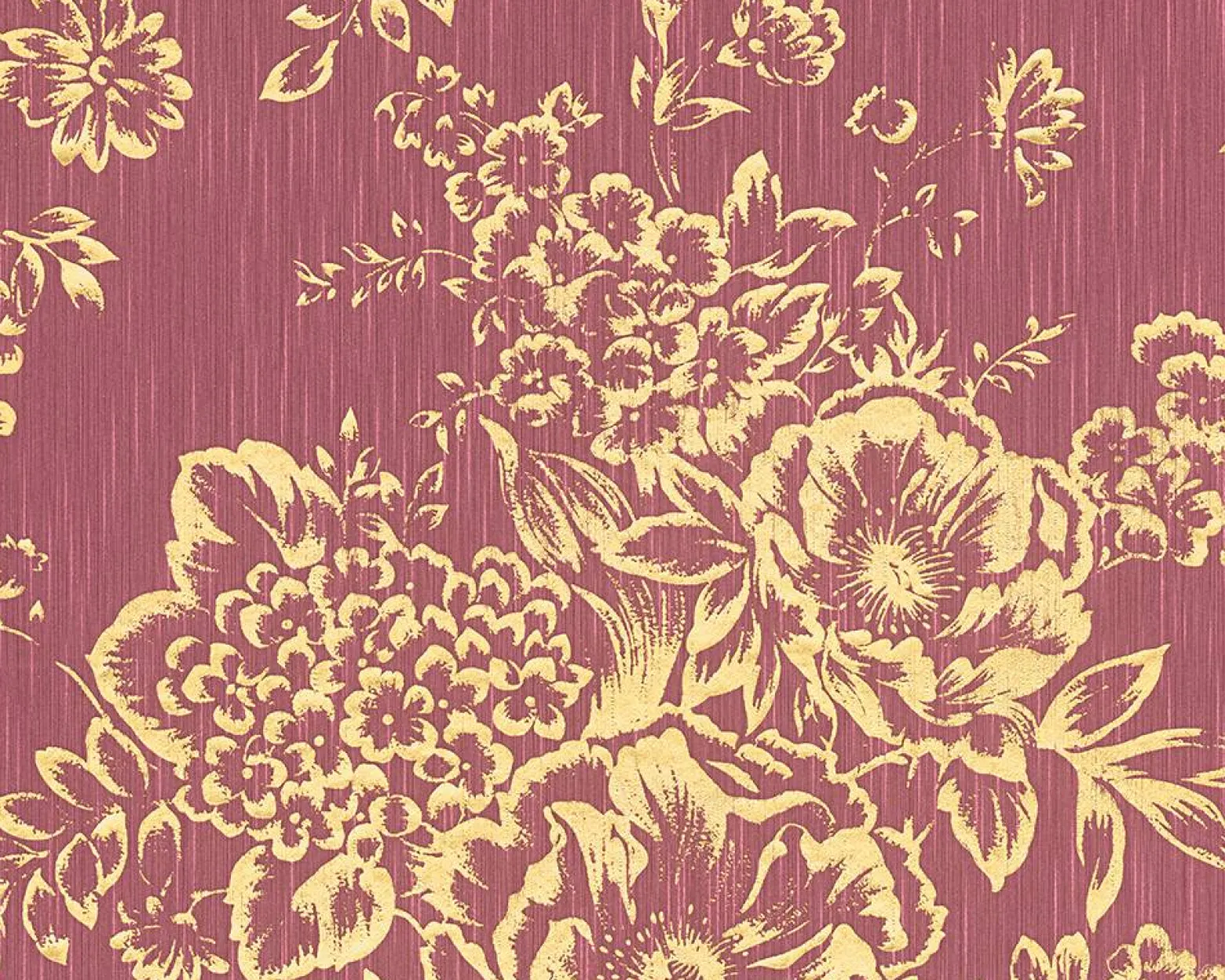 Textiltapete Blumen hellrot gold Architects Paper 30657-6