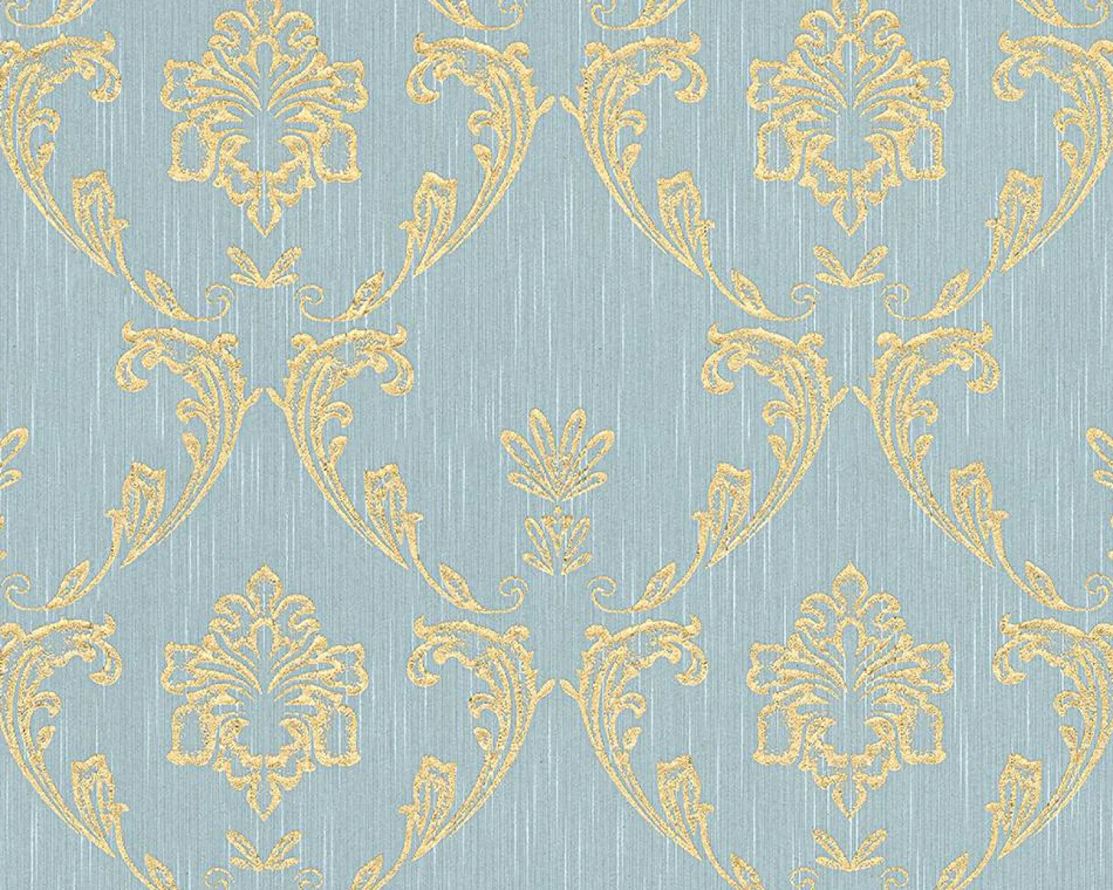 Textiltapete Ornamente hellblau gold Architects Paper