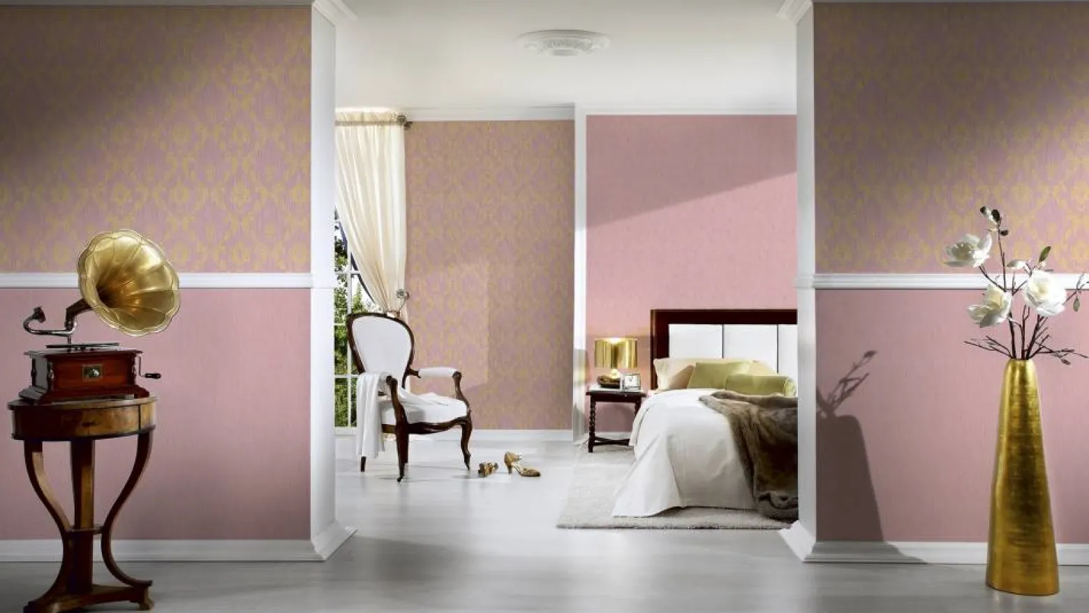 Textiltapete Ornamente rosa gold Architects Paper 30658-5