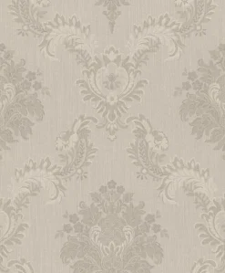 Textiltapete Rasch Textil Ornament cremegrau 079066