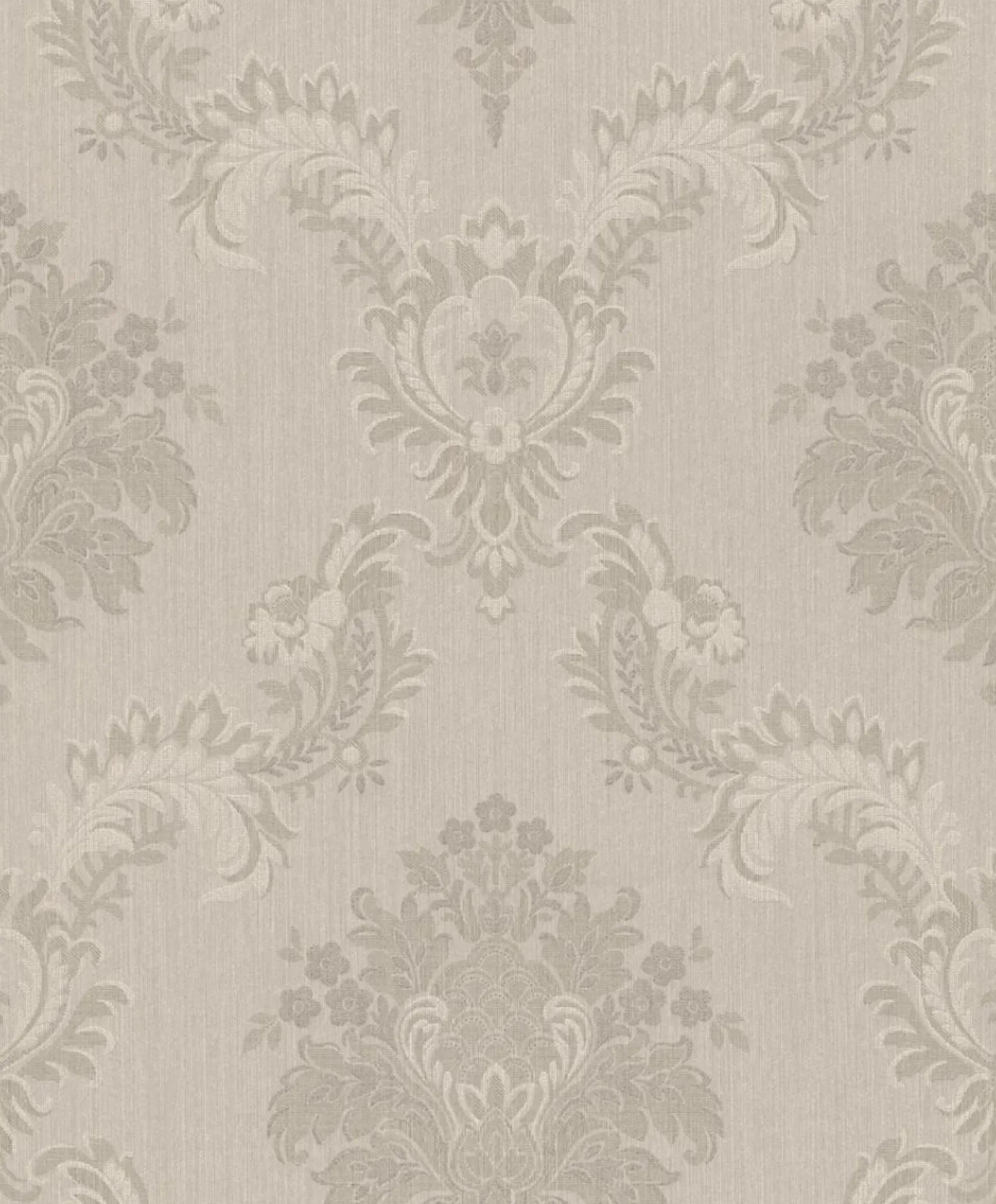 Textiltapete Rasch Textil Ornament cremegrau 079066