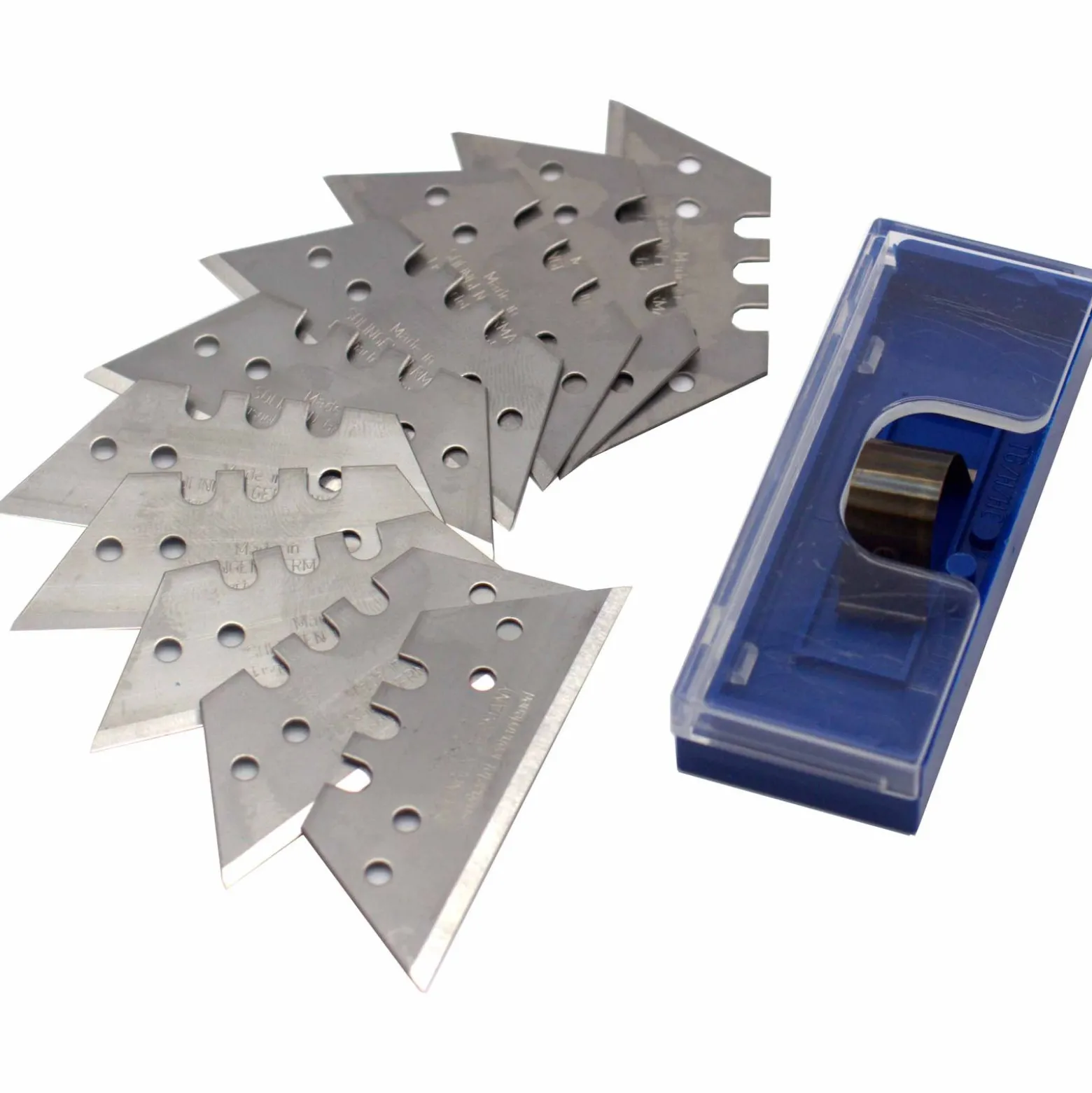 10 Trapezklingen Profi im Spender ca. 0,65mm