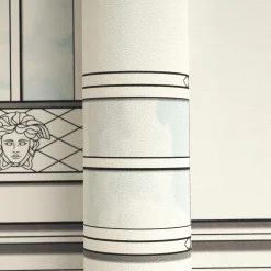Versace Vliestapete Fenster 3D-Optik Creme Grau 79132-3