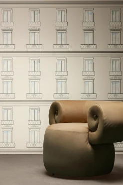 Versace Vliestapete Fenster 3D-Optik Beige Creme 79132-2