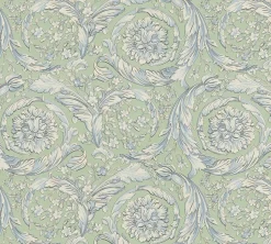 Versace Vliestapete Floral Grün Weiß Blau 79135-1