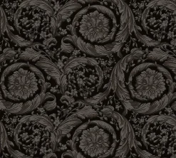 Versace Vliestapete Floral Schwarz Anthrazit 79135-2