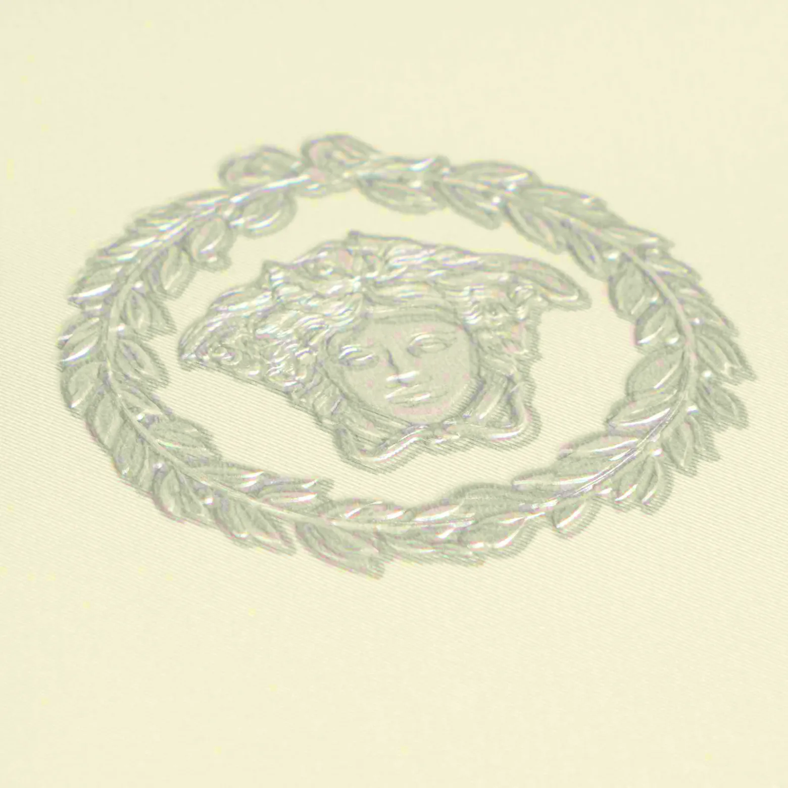 Versace Vliestapete Kreise Creme Silber Metallic 79175-2