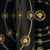 Versace Vliestapete Kreise Schwarz Gold Metallic 79175-5