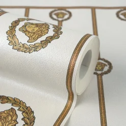 Versace Vliestapete Panel Creme Gold Metallic 79131-1