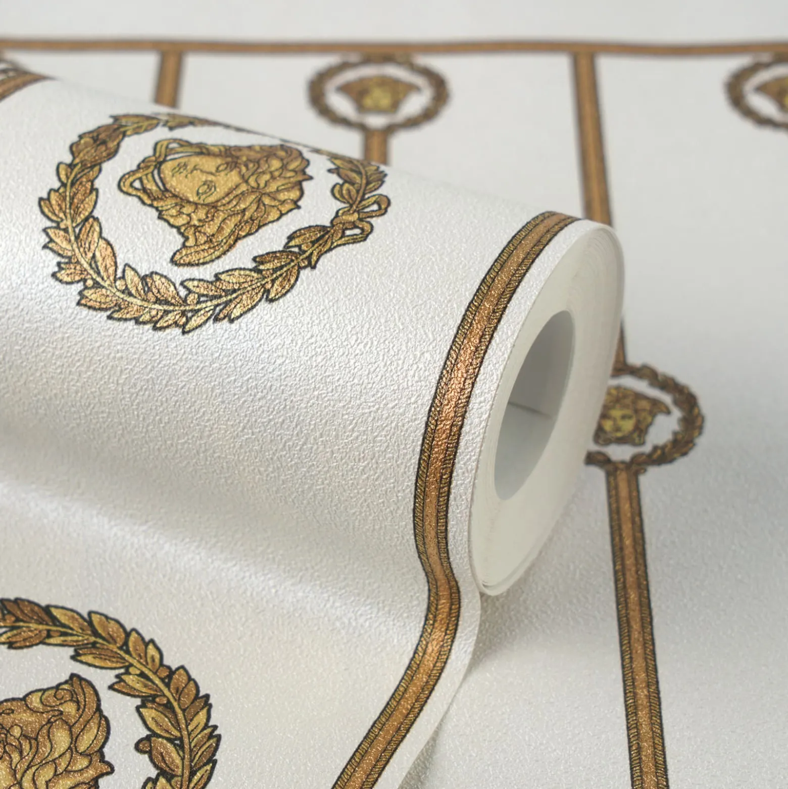 Versace Vliestapete Panel Creme Gold Metallic 79131-1