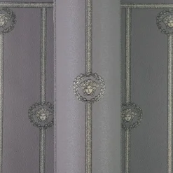 Versace Vliestapete Panel Grau Gold Metallic 79131-4