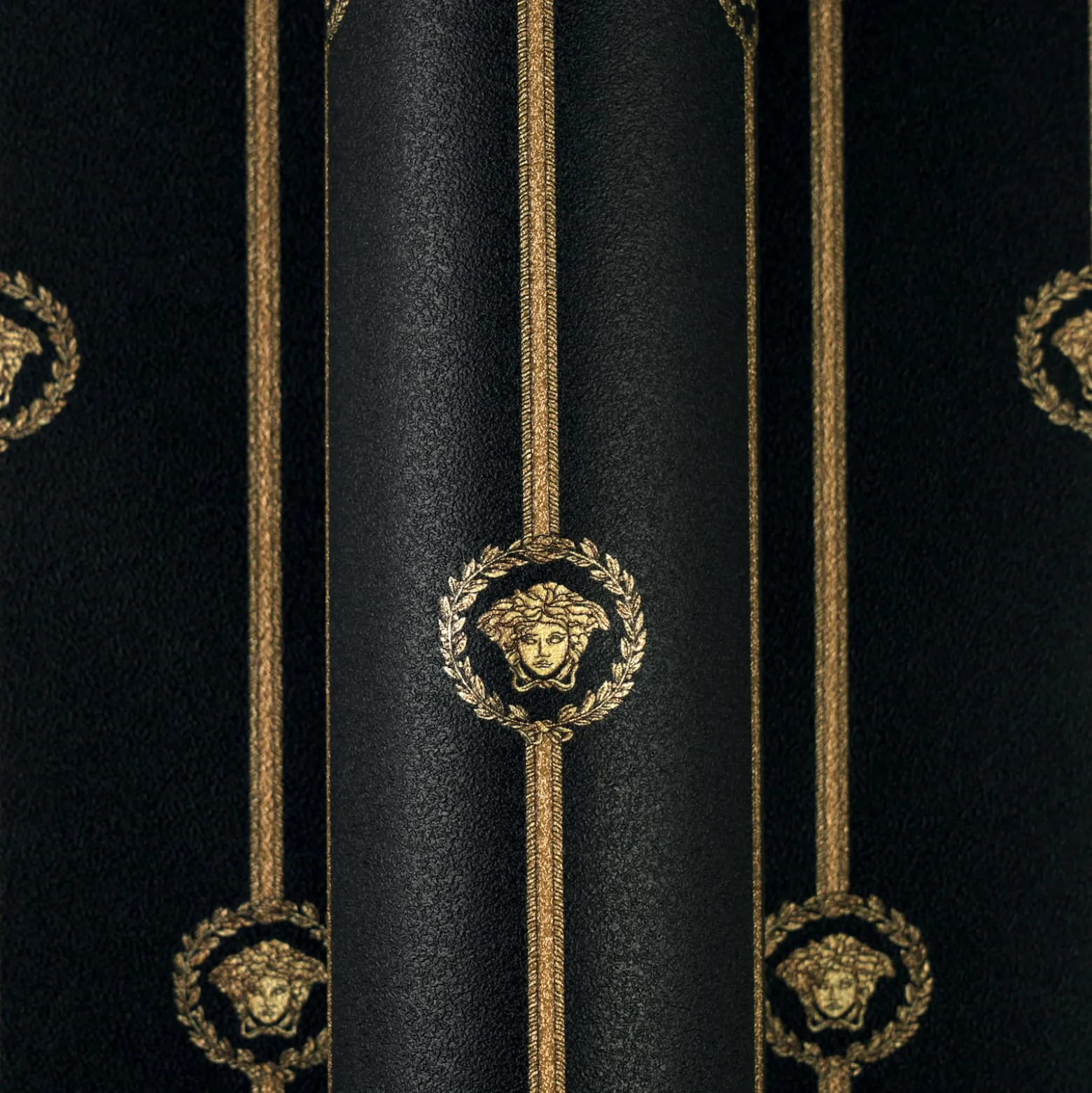 Versace Vliestapete Panel Schwarz Gold Metallic 79131-2