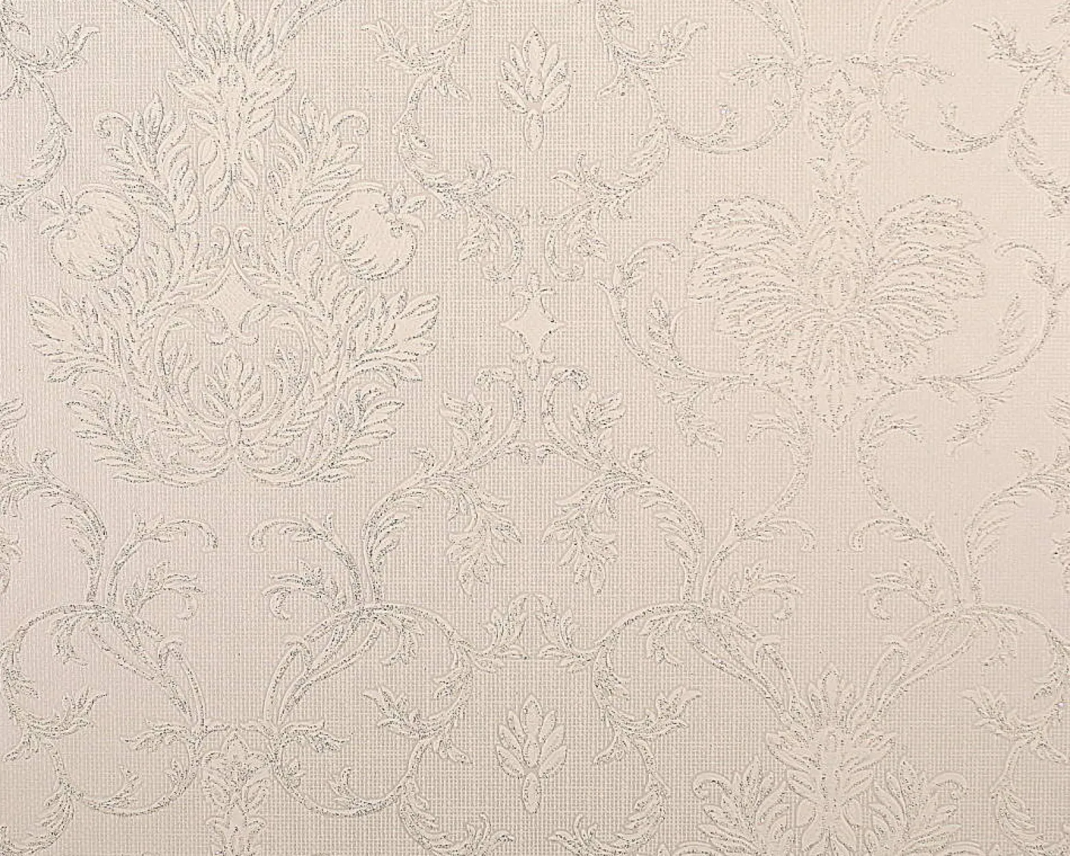 Vinyltapete Barock Ornament cremeweiß Glitzer AS 5380-62