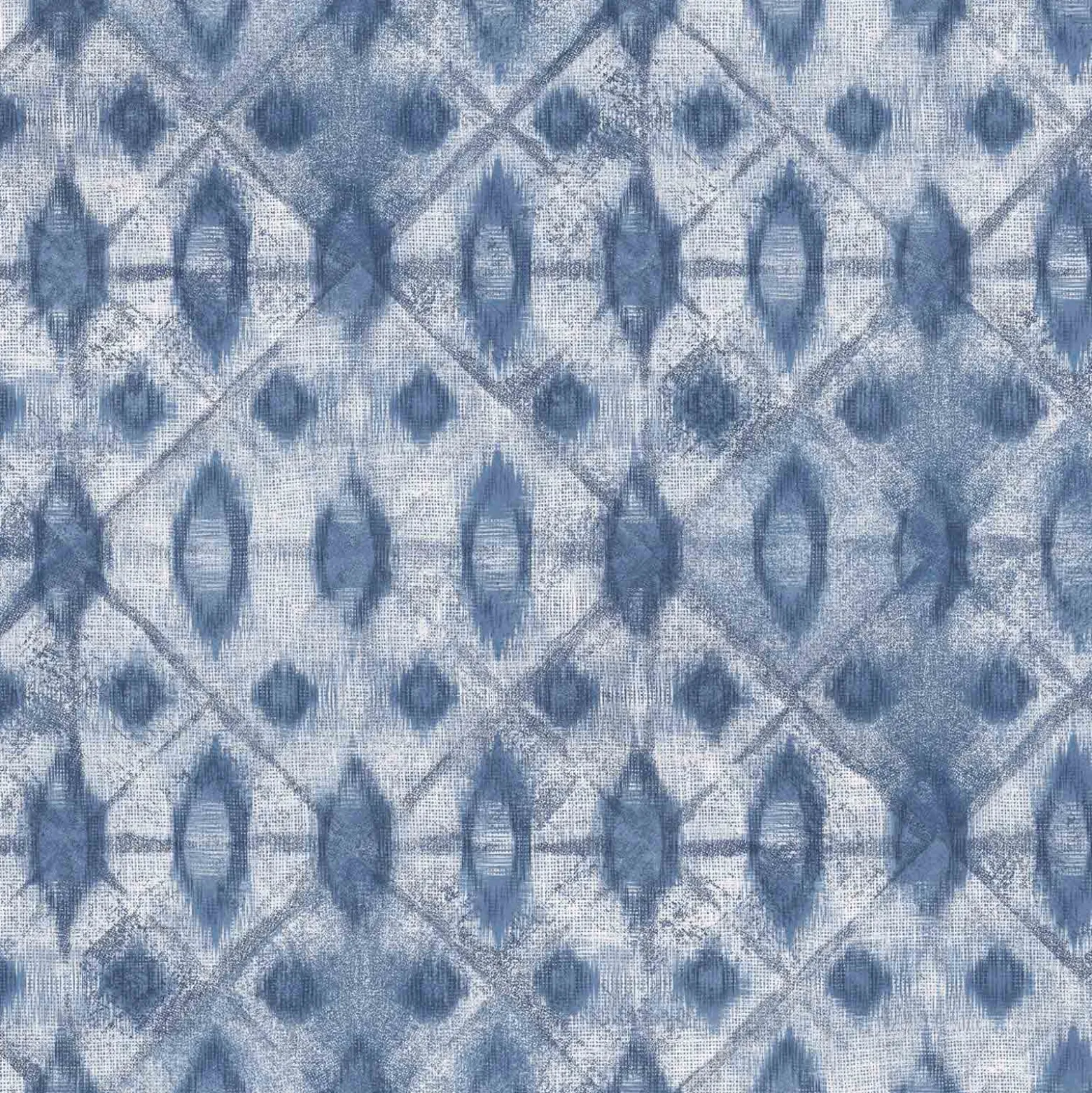 Vinyltapete Batikmuster blau weiß Myriad MY3002