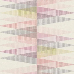 Vinyltapete Dreiecke Textil rosa grün GranDeco PP3301