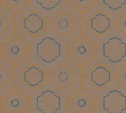 Vinyltapete Ethno Retro braun blau Ethnic Origin 37177-3