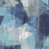 Vinyltapete Geometrisch Textil blau grau GranDeco PP3601