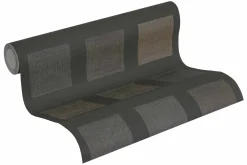Vinyltapete Kassette Grafik schwarz bronze 37172-4