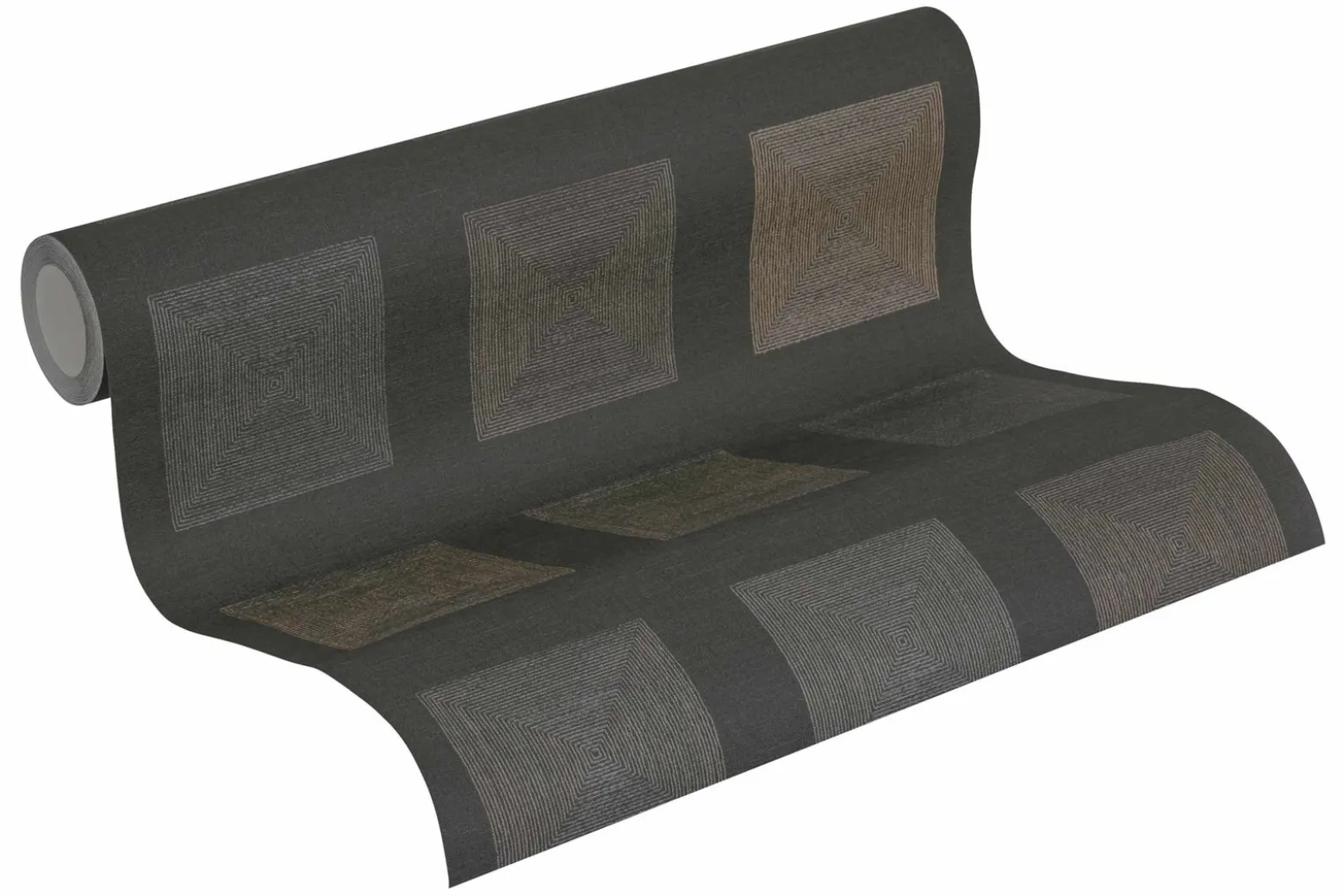 Vinyltapete Kassette Grafik schwarz bronze 37172-4