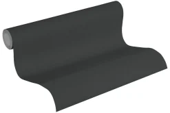 Vinyltapete Leinen-Optik Schwarz Ethnic Origin 37178-1