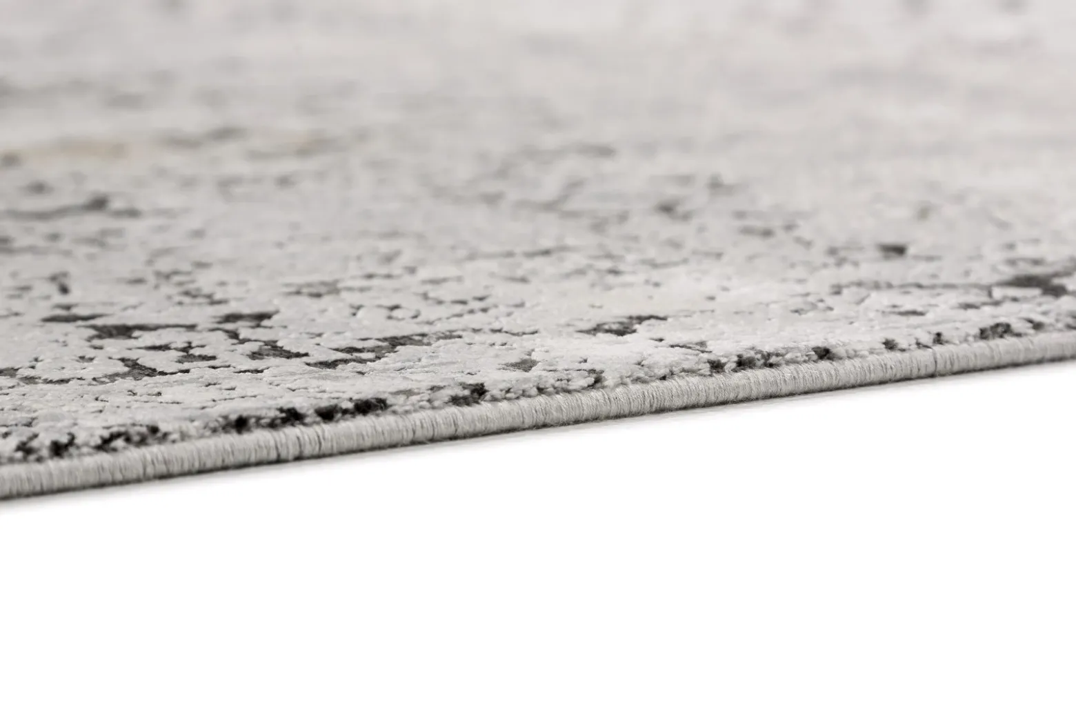 Viskose Teppich Floral anthrazit creme Astra Gravina