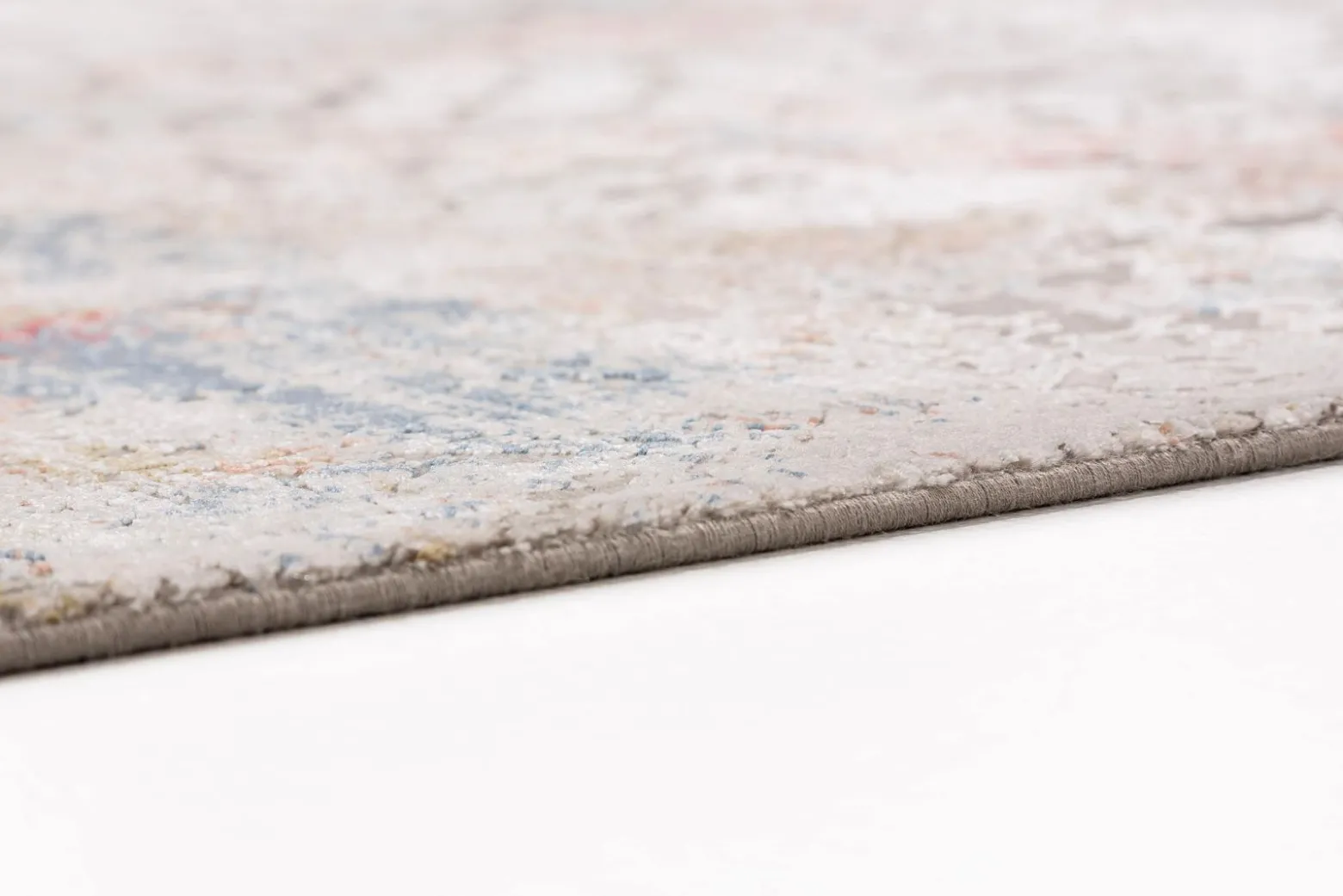 Viskose Teppich Floral creme grau rot Astra Gravina