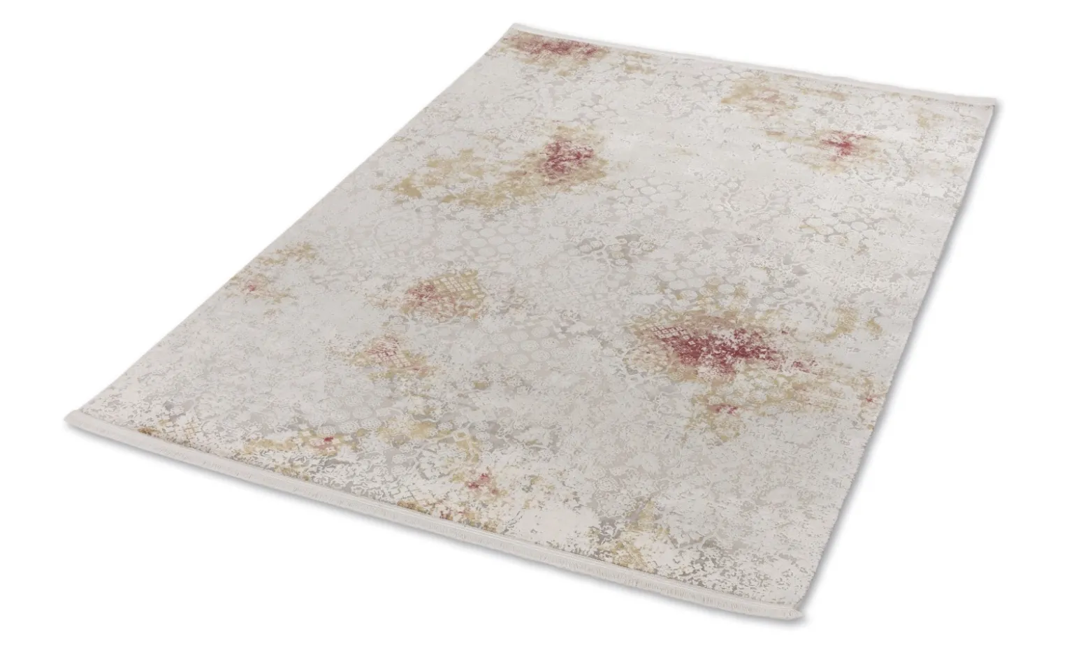 Viskose Teppich Floral creme rot beige Astra Gravina