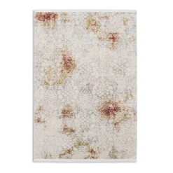 Viskose Teppich Floral creme rot beige Astra Gravina