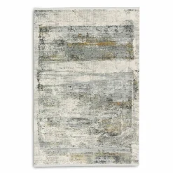 Viskose Teppich Grafisch creme grau Astra Positano