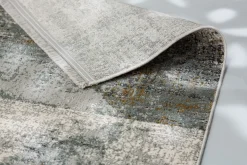 Viskose Teppich Grafisch creme anthrazit Astra Positano