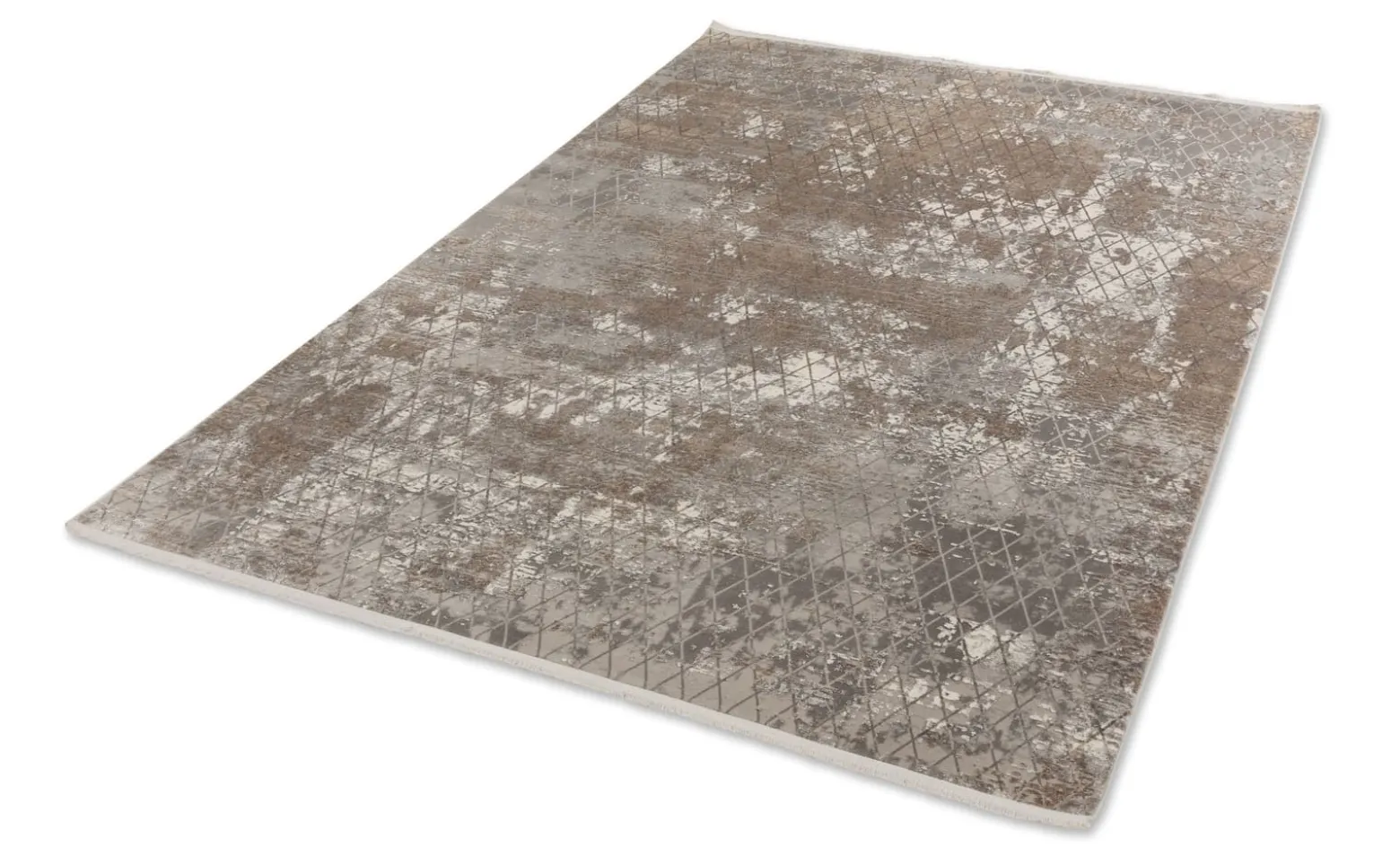 Viskose Teppich Schöner Wohnen Rauten beige grau Vision