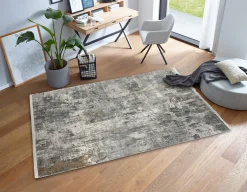 Viskose Teppich Shabby anthrazit creme Astra Positano