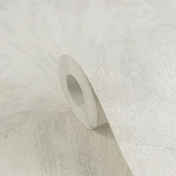 Vliestapete Abstrakt Blätter Weiß Silber Metallic 78198-3