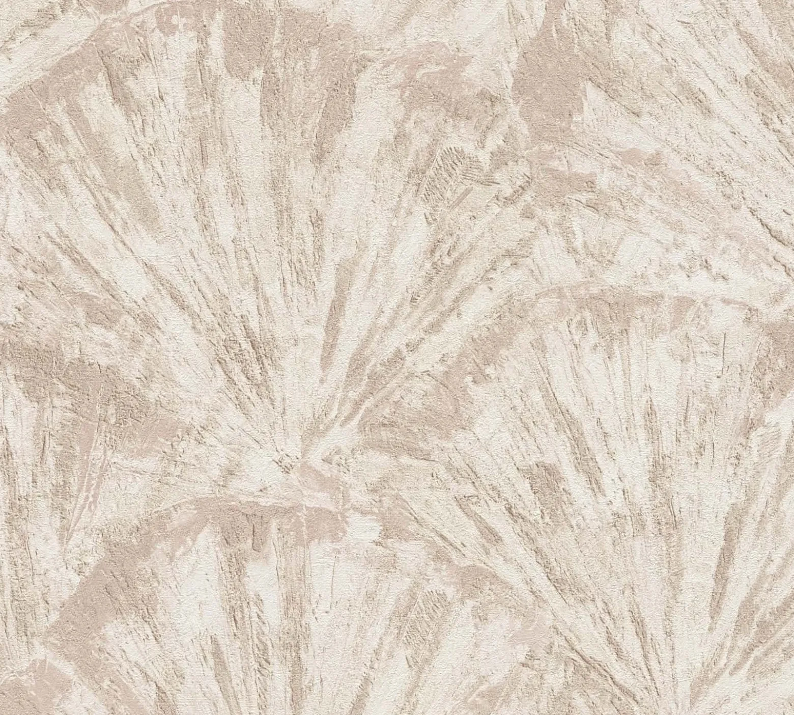 Vliestapete Abstrakt Blätter Creme Beige Braun 78198-2