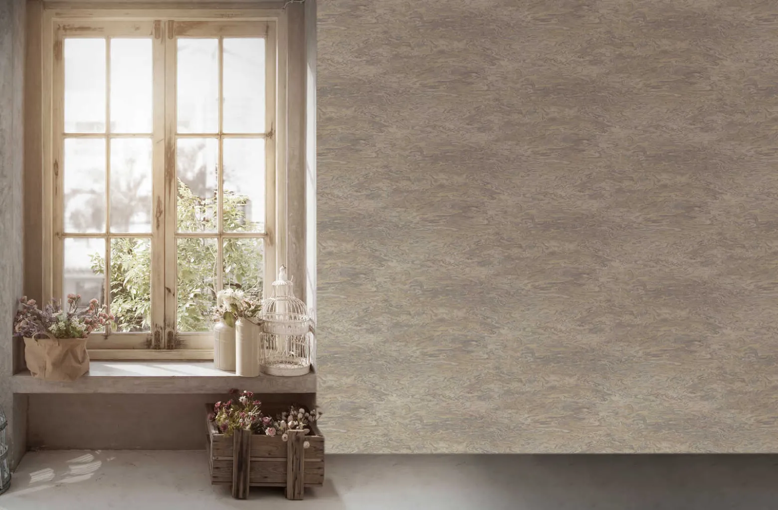 Vliestapete Abstrakt Muster beige silber grau 38358-1