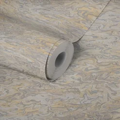 Vliestapete Abstrakt Muster grau gold silber 38358-2