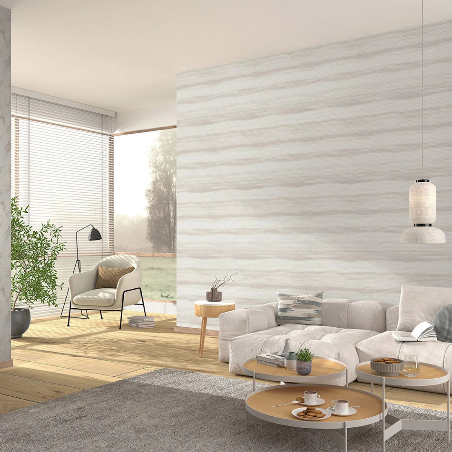 Vliestapete Aquarell Creme Braun Beige Glitzer 10515-05