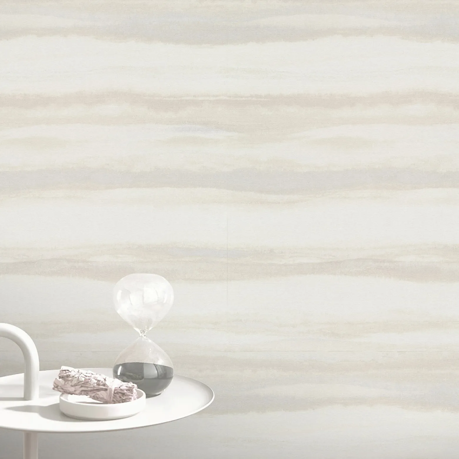 Vliestapete Aquarell Creme Beige Braun Glitzer 10515-38