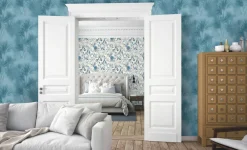 Vliestapete Aquarell Gräser Blau 37275-4
