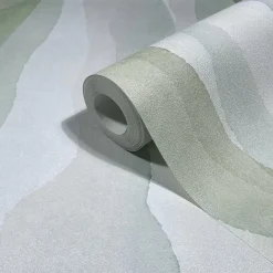 Vliestapete Aquarelloptik Modern Grün Creme 81634