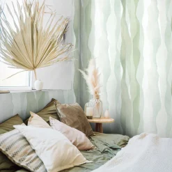 Vliestapete Aquarelloptik Modern Grün Creme 81634