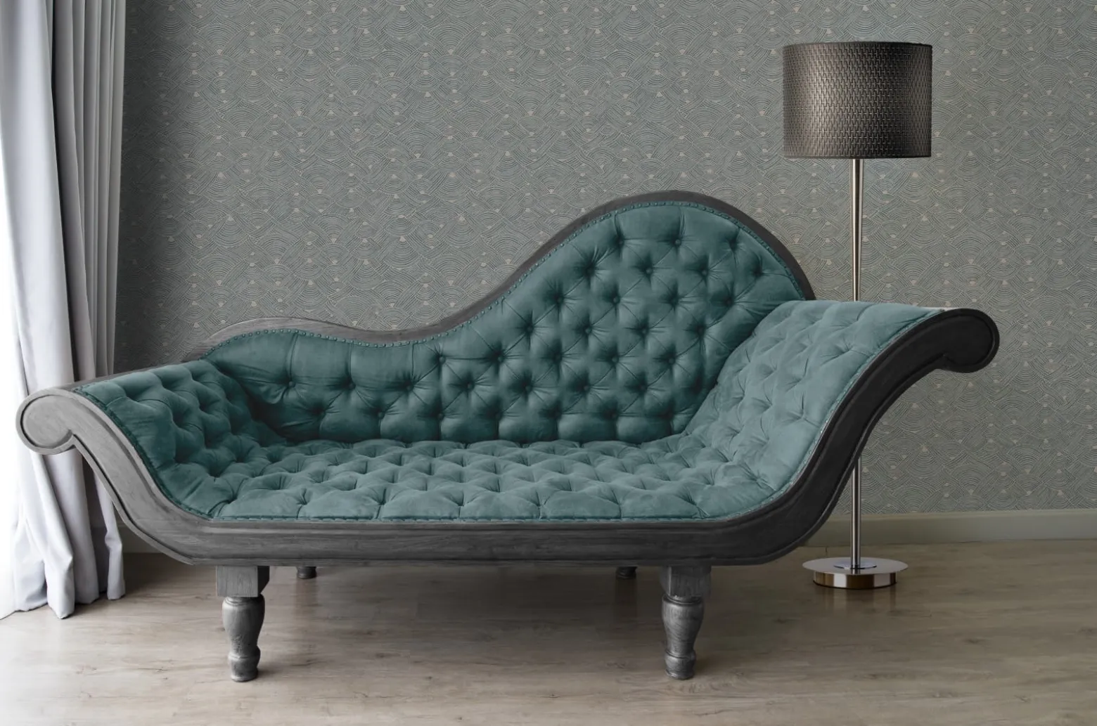 Vliestapete Art Deco Beige Blau Nara 38742-1 AS Creation
